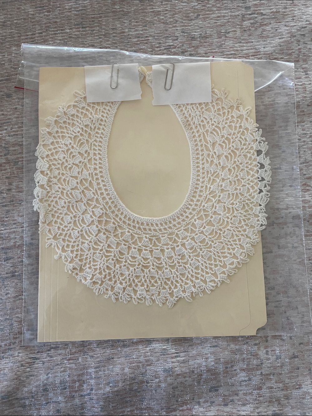 Delicate Cream Crochet Lace Collar Necklace - Unbranded